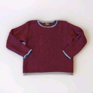 Alps Fine Womens Apparel Sweater Medium Red Pullover Knit Winter Vintage